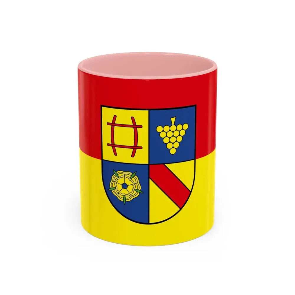 Flag of Rastatt Germany - Accent Coffee Mug 11oz Pink - Go Mug Yourself
