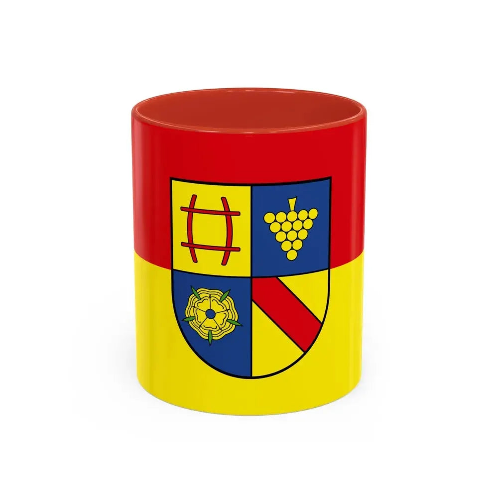 Flag of Rastatt Germany - Accent Coffee Mug 11oz Red - Go Mug Yourself