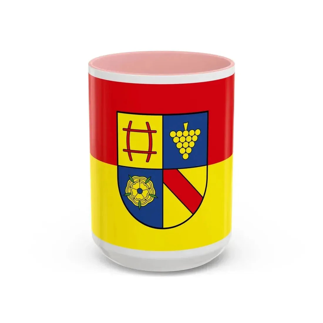 Flag of Rastatt Germany - Accent Coffee Mug 15oz Pink - Go Mug Yourself