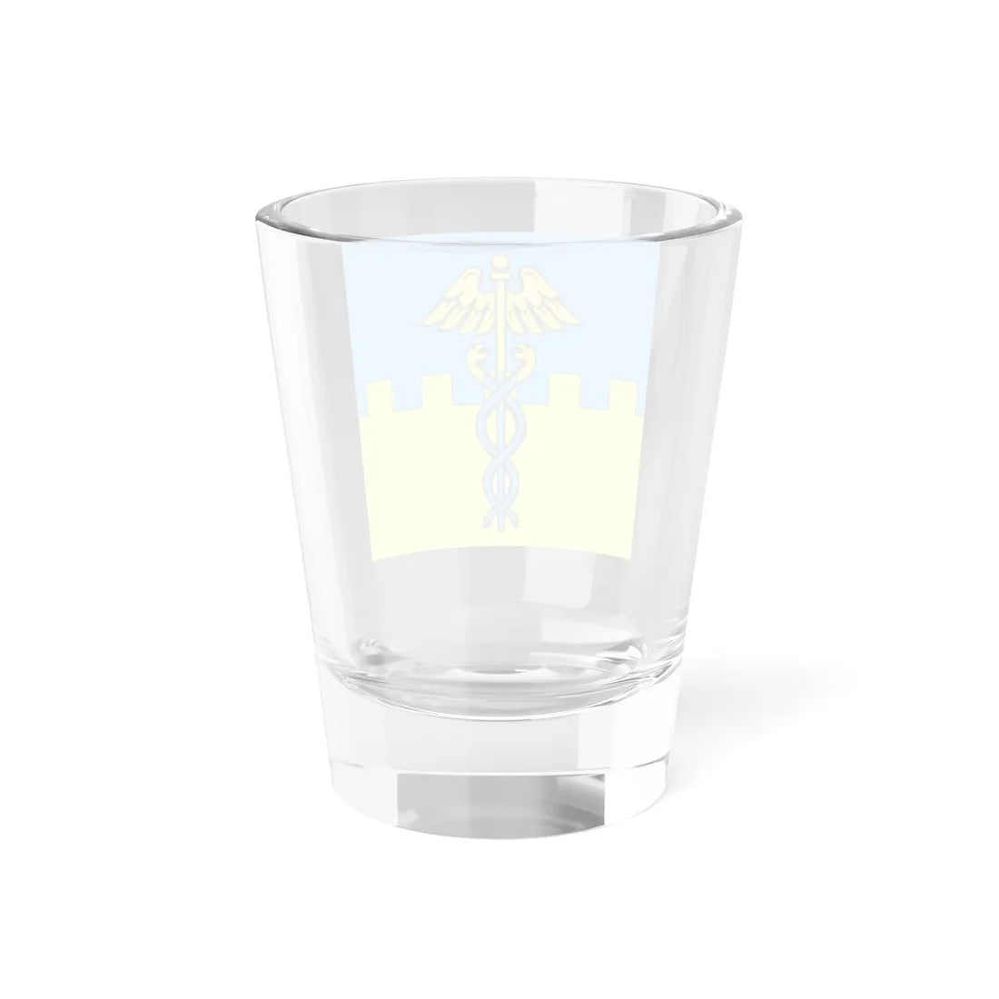Flag of Rava-Ruska variant (Ukraine) Shot Glass 1.5oz - Go Mug Yourself