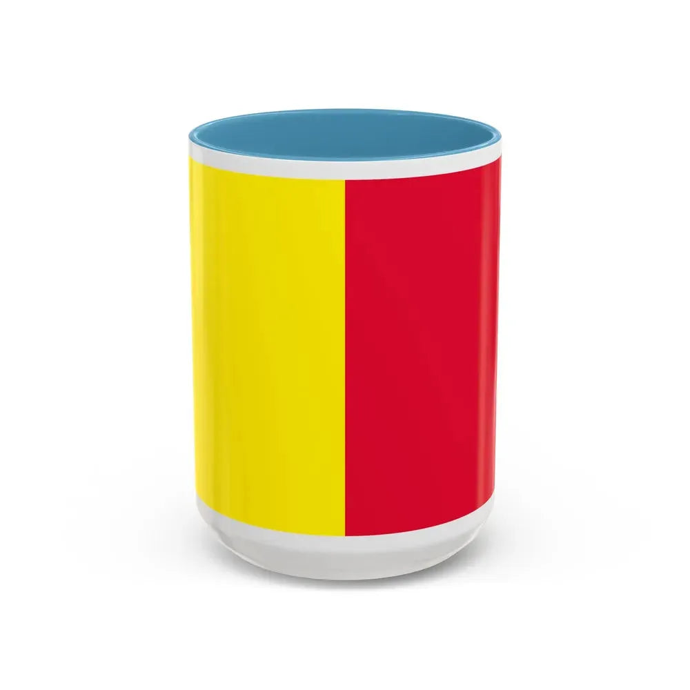 Flag of Ravenna Italy - Accent Coffee Mug 15oz Light Blue - Go Mug Yourself