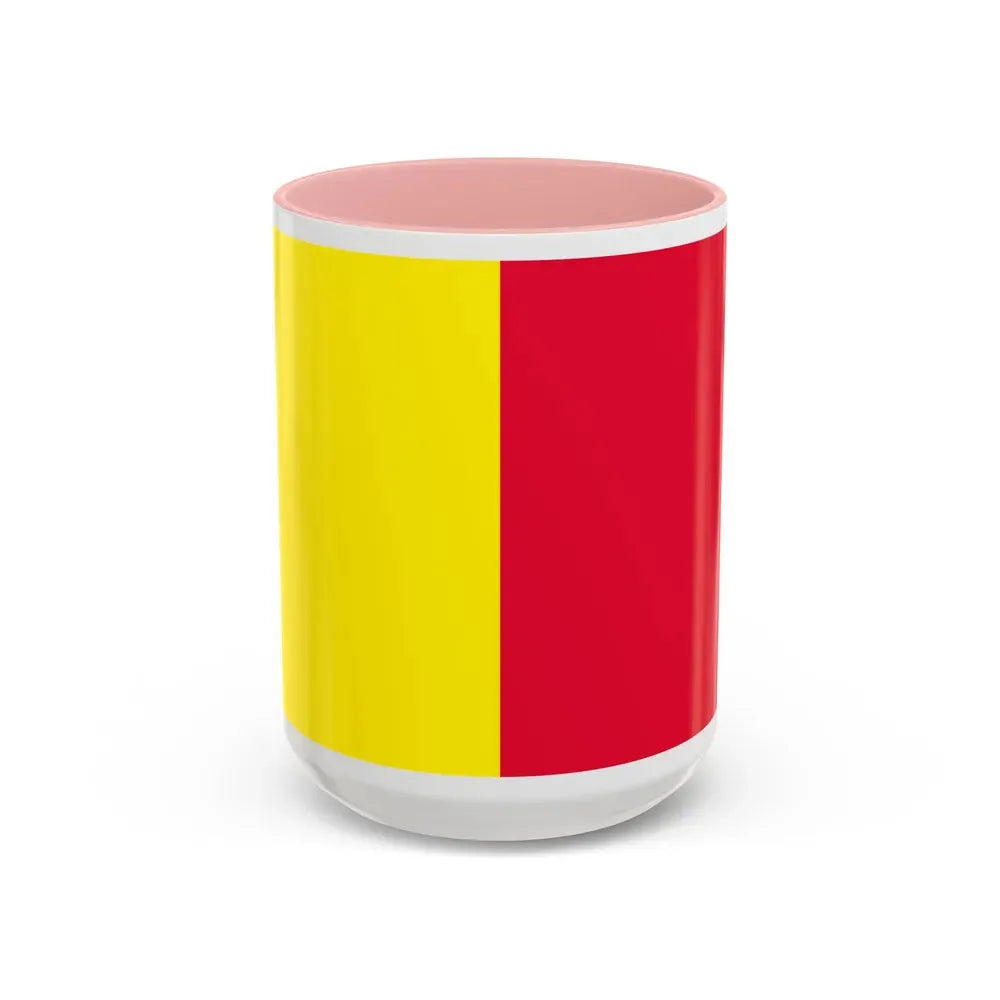 Flag of Ravenna Italy - Accent Coffee Mug 15oz Pink - Go Mug Yourself