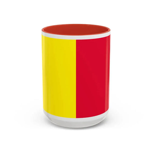 Flag of Ravenna Italy - Accent Coffee Mug 15oz Red - Go Mug Yourself