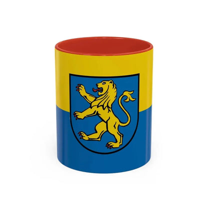 Flag of Ravensburg Germany - Accent Coffee Mug 11oz Red - Go Mug Yourself