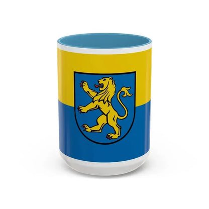 Flag of Ravensburg Germany - Accent Coffee Mug 15oz Light Blue - Go Mug Yourself