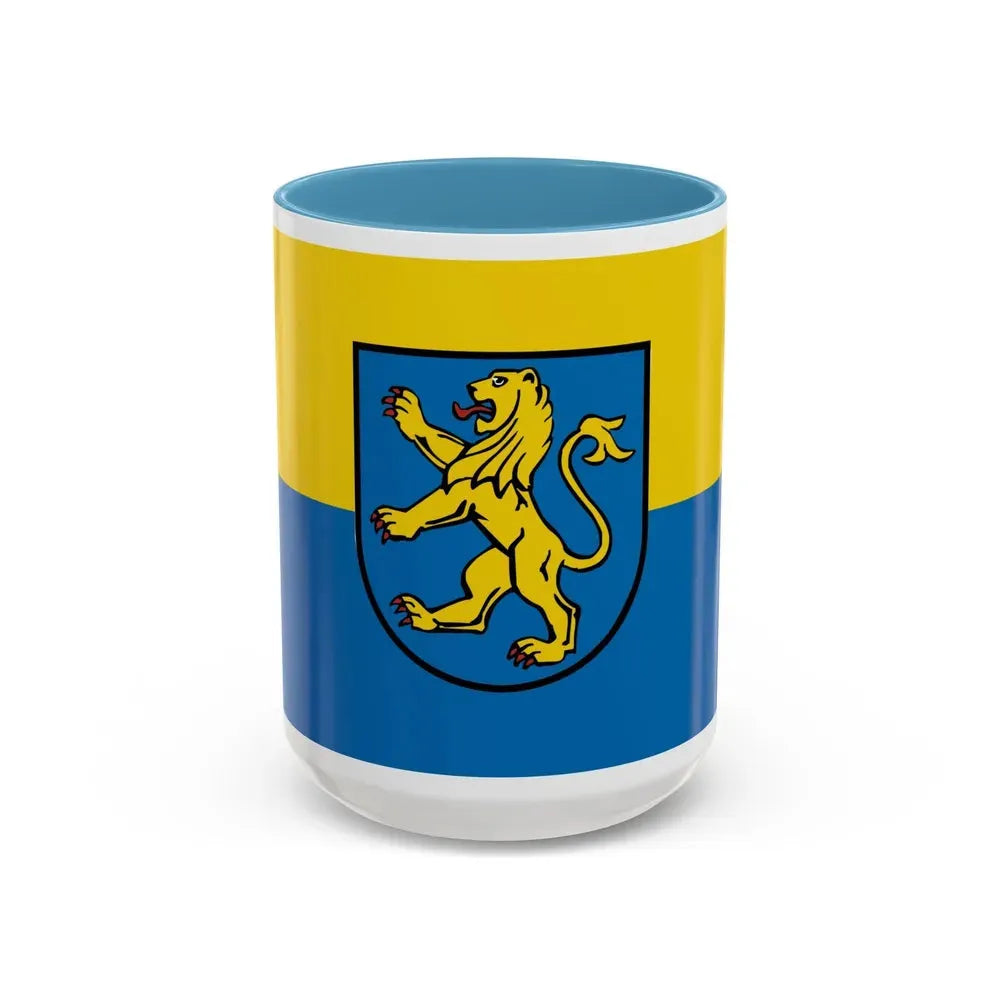 Flag of Ravensburg Germany - Accent Coffee Mug 15oz Light Blue - Go Mug Yourself