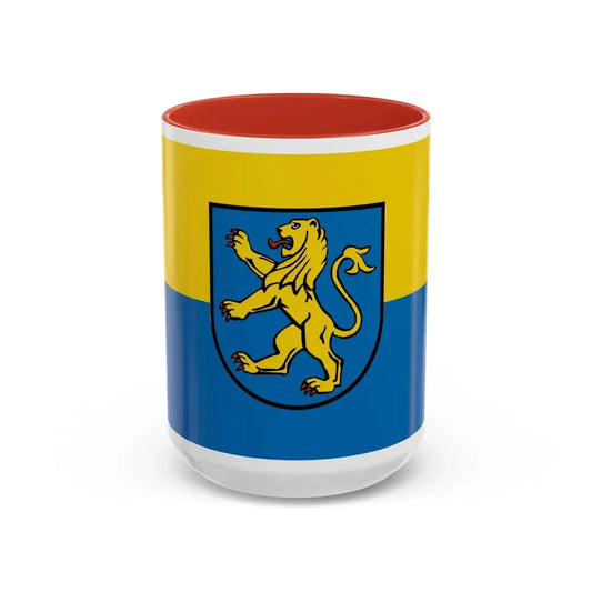 Flag of Ravensburg Germany - Accent Coffee Mug 15oz Red - Go Mug Yourself