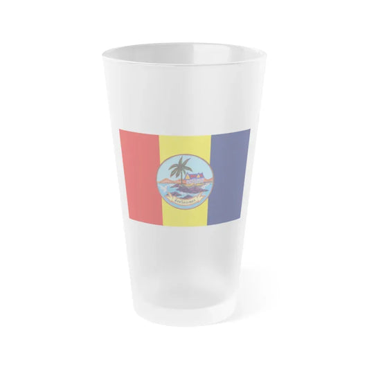 Flag of Rayong Province Thailand - Frosted Pint Glass 16oz 16oz Frosted - Go Mug Yourself