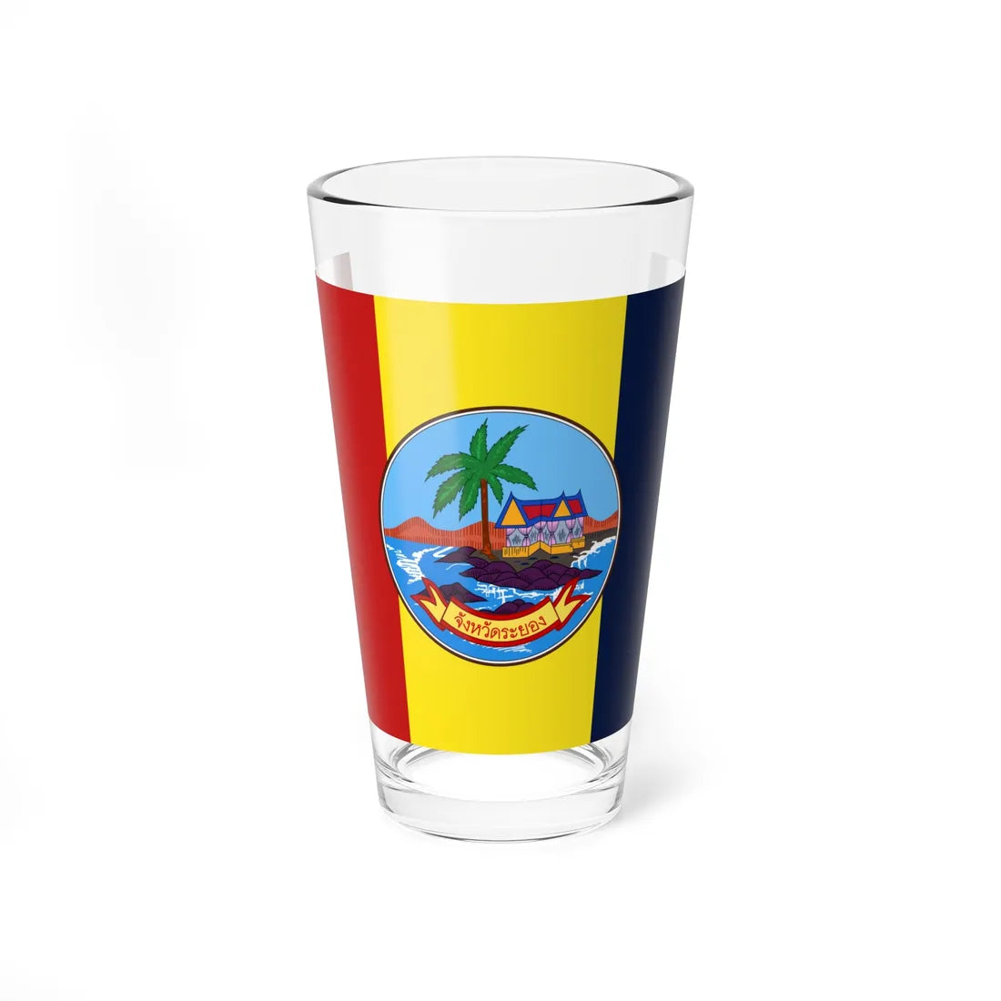 Flag of Rayong (Thailand) Pint Glass 16oz 16oz - Go Mug Yourself