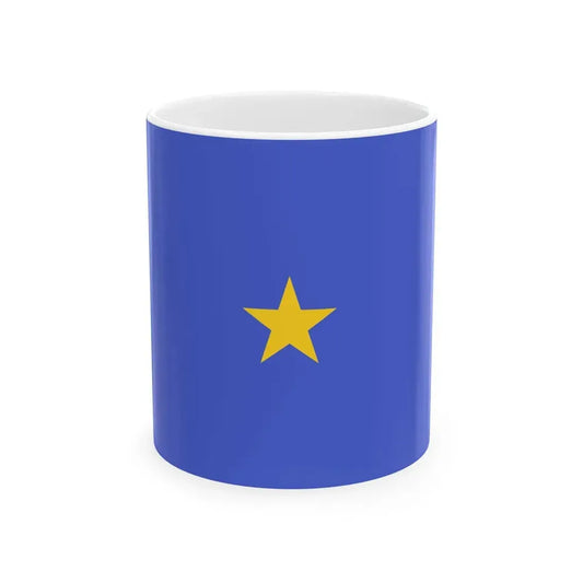 Flag of rear admiral of the Marina Militare (Italy) White Coffee Mug 11oz - Go Mug Yourself