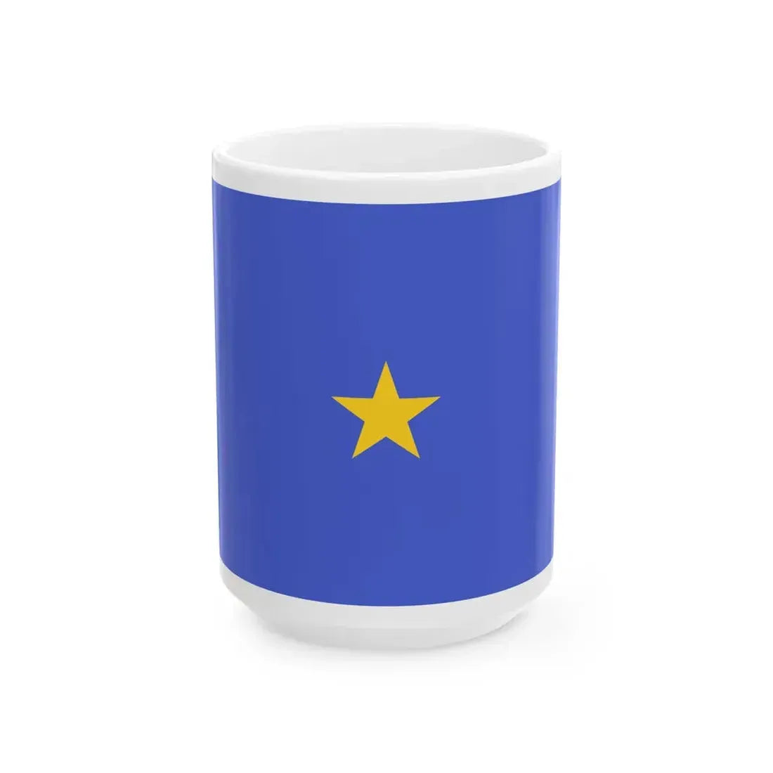 Flag of rear admiral of the Marina Militare (Italy) White Coffee Mug 15oz - Go Mug Yourself