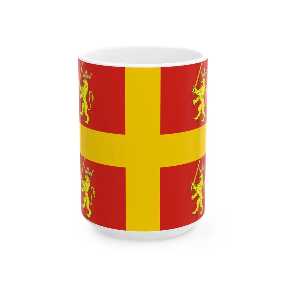 Flag of Recanati (Italy) White Coffee Mug 15oz - Go Mug Yourself