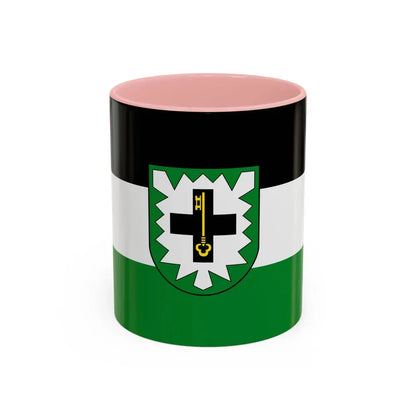 Flag of Recklinghausen Germany - Accent Coffee Mug 11oz Pink - Go Mug Yourself