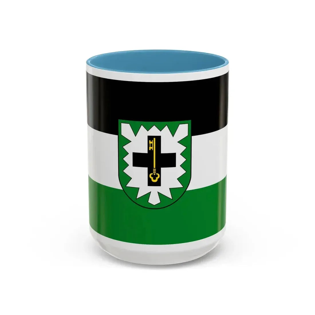 Flag of Recklinghausen Germany - Accent Coffee Mug 15oz Light Blue - Go Mug Yourself