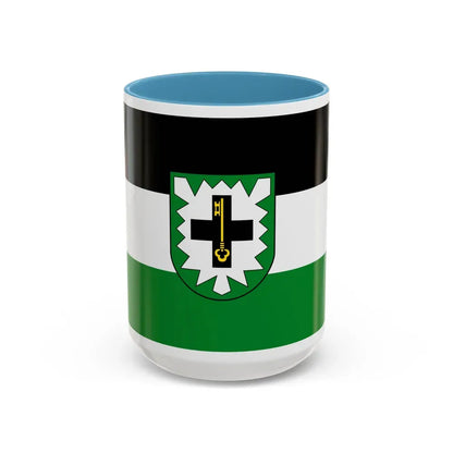 Flag of Recklinghausen Germany - Accent Coffee Mug 15oz Light Blue - Go Mug Yourself