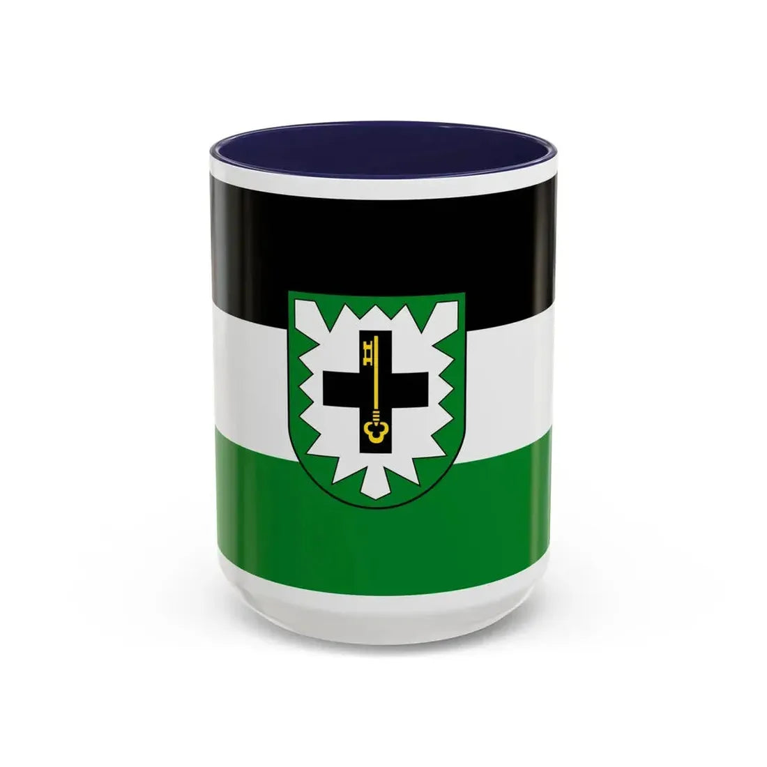 Flag of Recklinghausen Germany - Accent Coffee Mug 15oz Navy - Go Mug Yourself