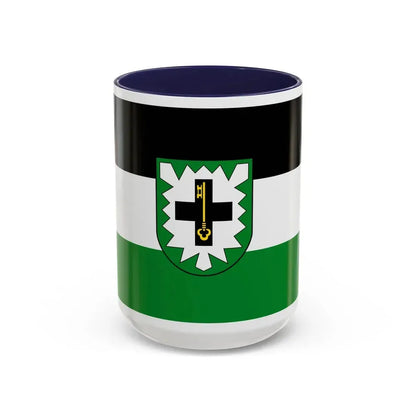 Flag of Recklinghausen Germany - Accent Coffee Mug 15oz Navy - Go Mug Yourself