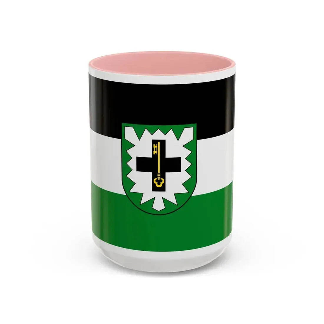 Flag of Recklinghausen Germany - Accent Coffee Mug 15oz Pink - Go Mug Yourself