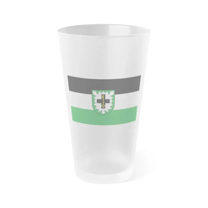 Flag of Recklinghausen Germany - Frosted Pint Glass 16oz 16oz Frosted - Go Mug Yourself