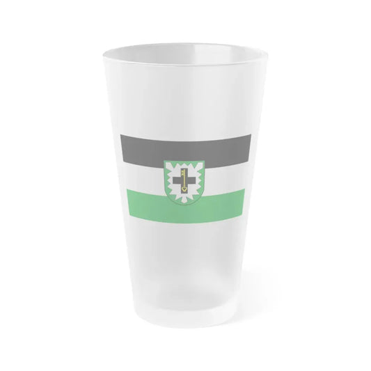Flag of Recklinghausen Germany - Frosted Pint Glass 16oz 16oz Frosted - Go Mug Yourself