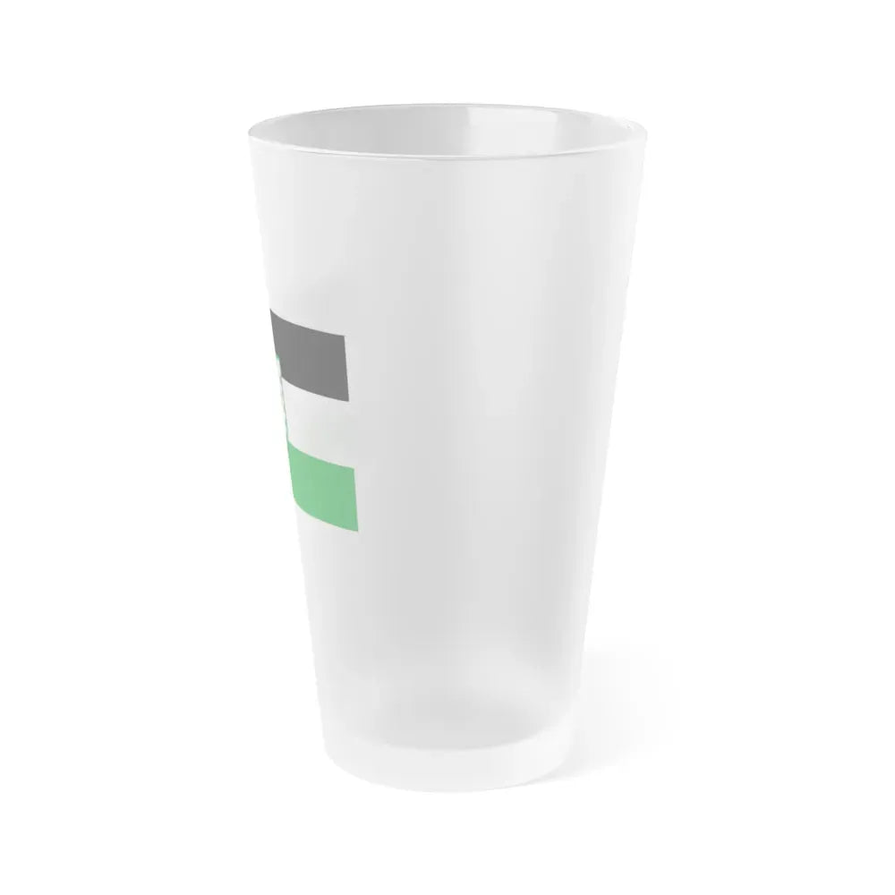 Flag of Recklinghausen Germany - Frosted Pint Glass 16oz - Go Mug Yourself