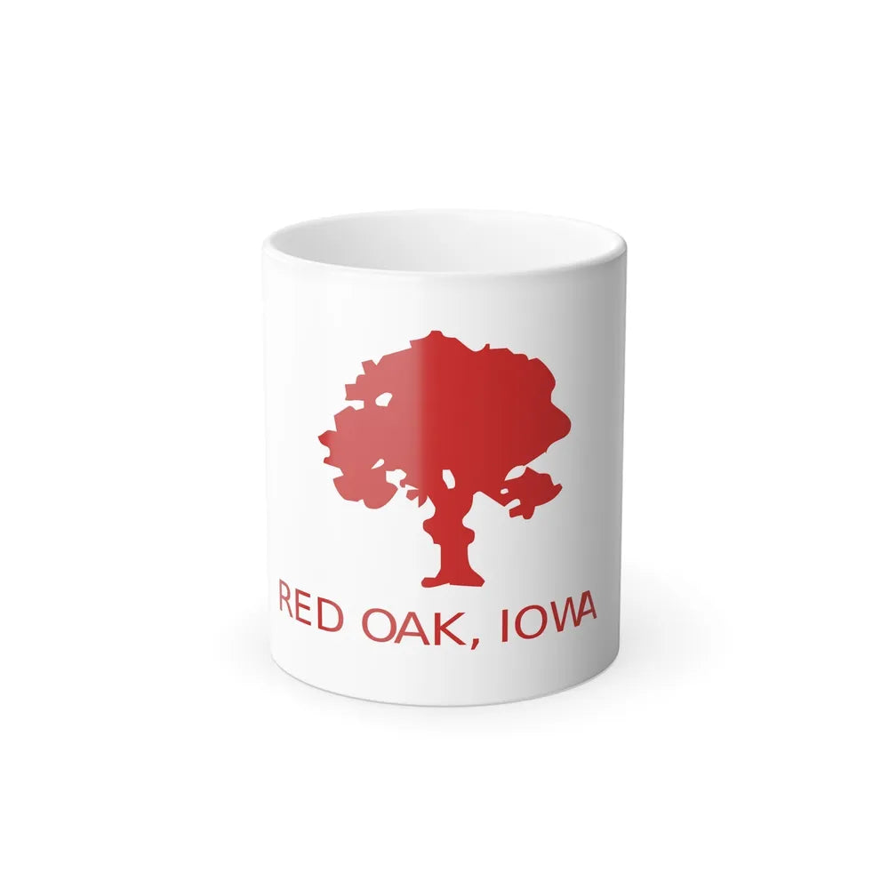 Flag of Red Oak, Iowa - Color Changing Coffee Mug-11oz-Go Mug Yourself