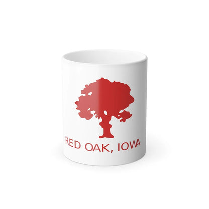 Flag of Red Oak, Iowa - Color Changing Coffee Mug-11oz-Go Mug Yourself