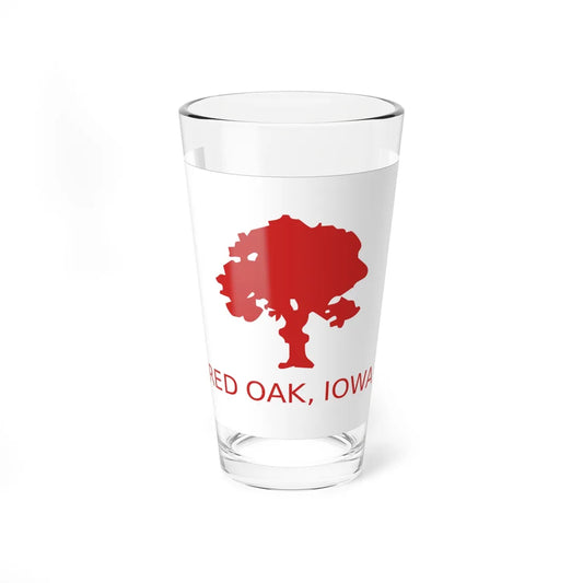 Flag of Red Oak Iowa (United States) Pint Glass 16oz 16oz - Go Mug Yourself