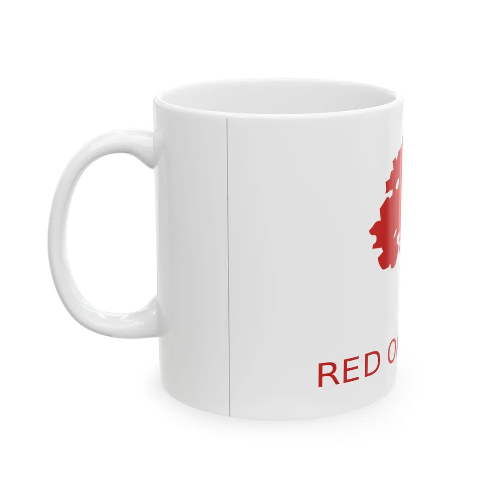 Flag of Red Oak Iowa (United States) White Coffee Mug - Go Mug Yourself