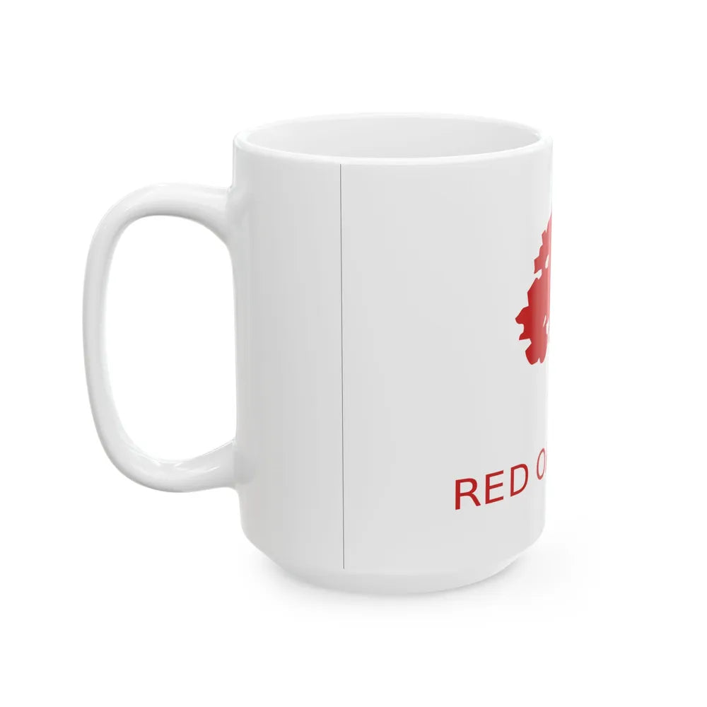 Flag of Red Oak Iowa (United States) White Coffee Mug - Go Mug Yourself