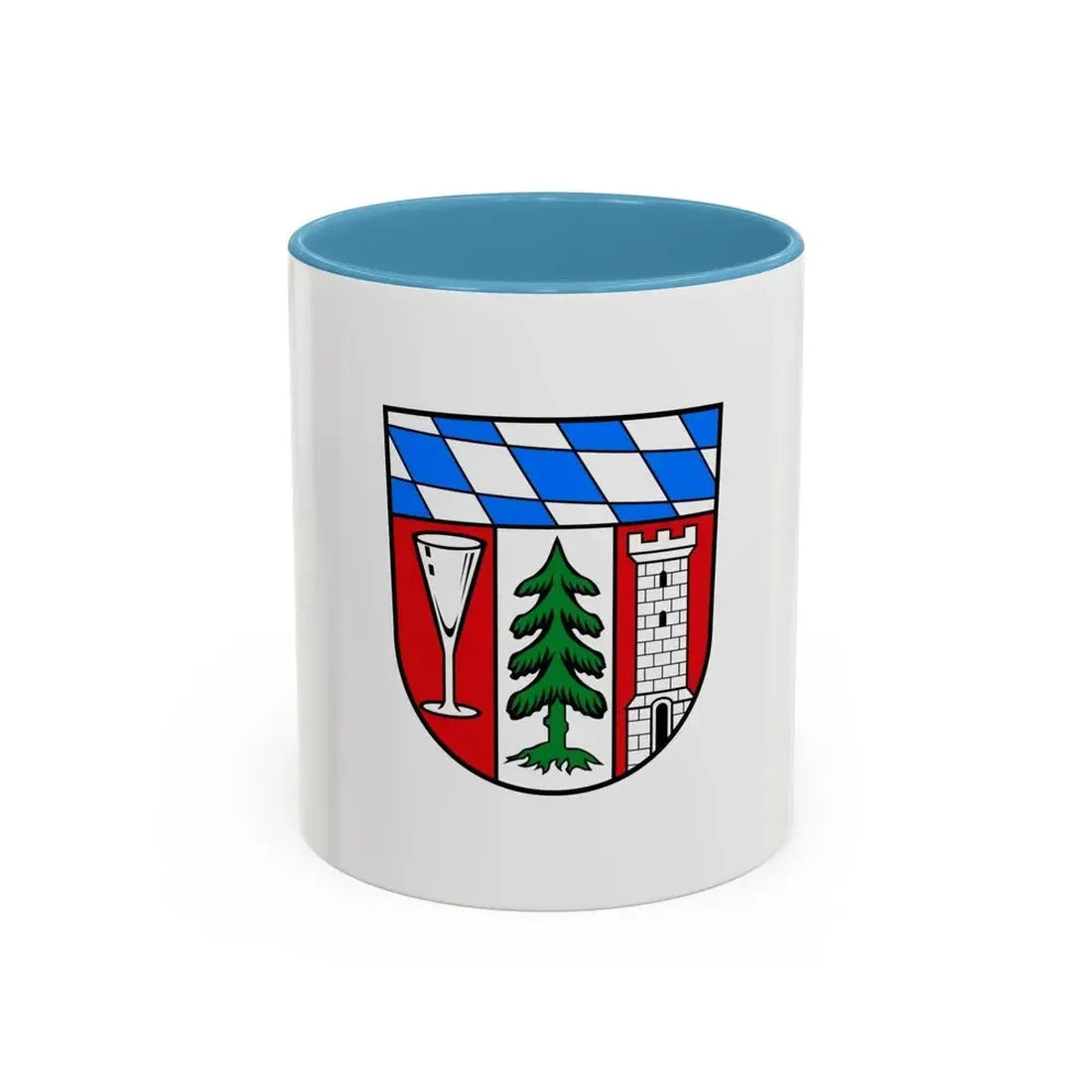 Flag of Regen Germany - Accent Coffee Mug 11oz Light Blue - Go Mug Yourself