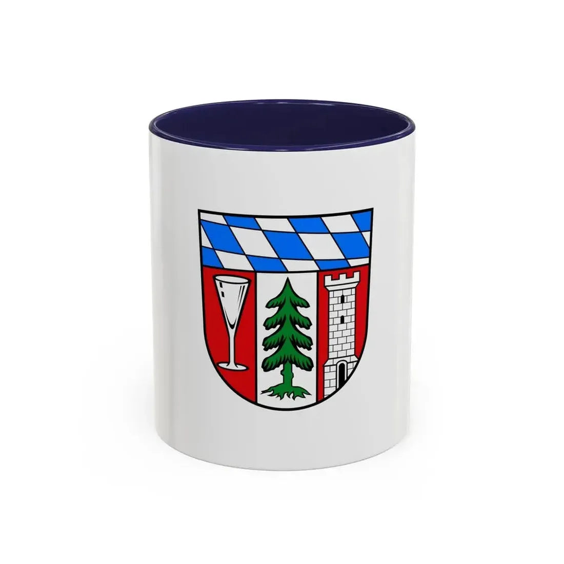 Flag of Regen Germany - Accent Coffee Mug 11oz Navy - Go Mug Yourself