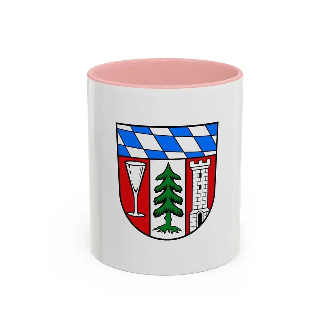 Flag of Regen Germany - Accent Coffee Mug 11oz Pink - Go Mug Yourself