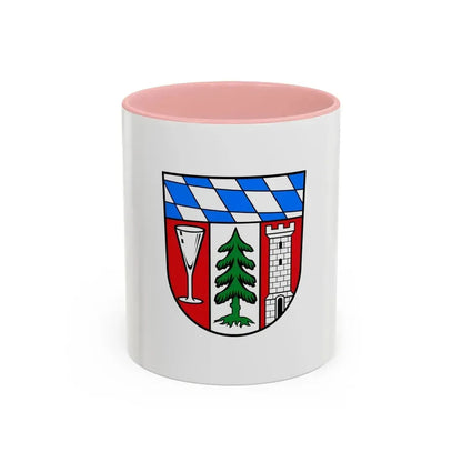 Flag of Regen Germany - Accent Coffee Mug 11oz Pink - Go Mug Yourself