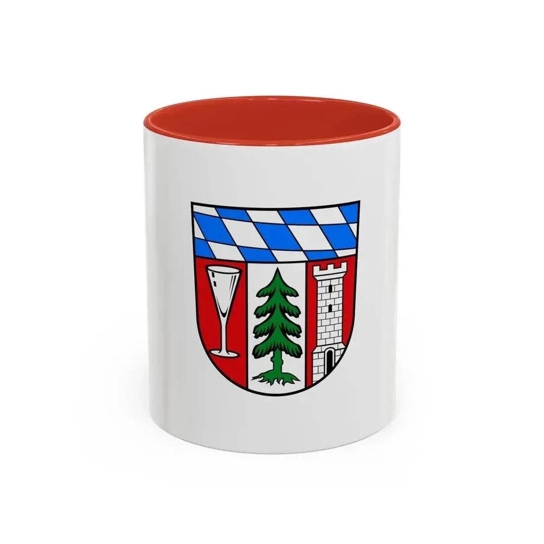 Flag of Regen Germany - Accent Coffee Mug 11oz Red - Go Mug Yourself