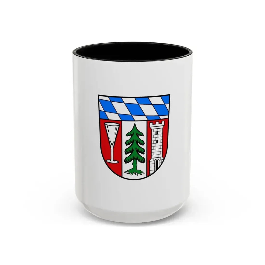 Flag of Regen Germany - Accent Coffee Mug 15oz Black - Go Mug Yourself