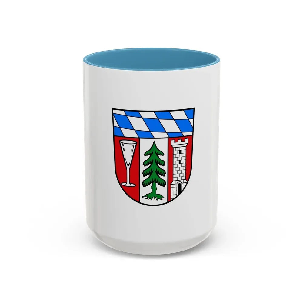 Flag of Regen Germany - Accent Coffee Mug 15oz Light Blue - Go Mug Yourself