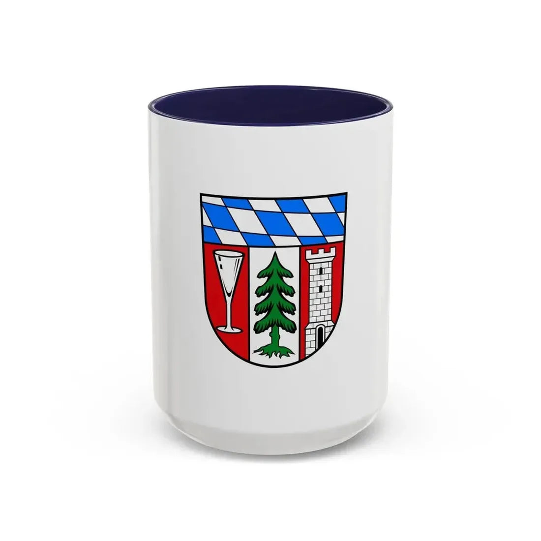 Flag of Regen Germany - Accent Coffee Mug 15oz Navy - Go Mug Yourself