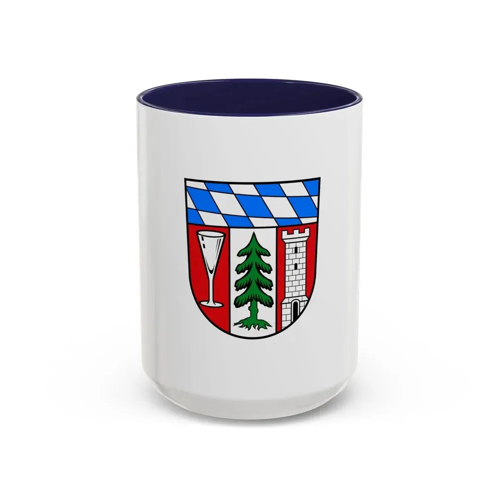 Flag of Regen Germany - Accent Coffee Mug 15oz Navy - Go Mug Yourself