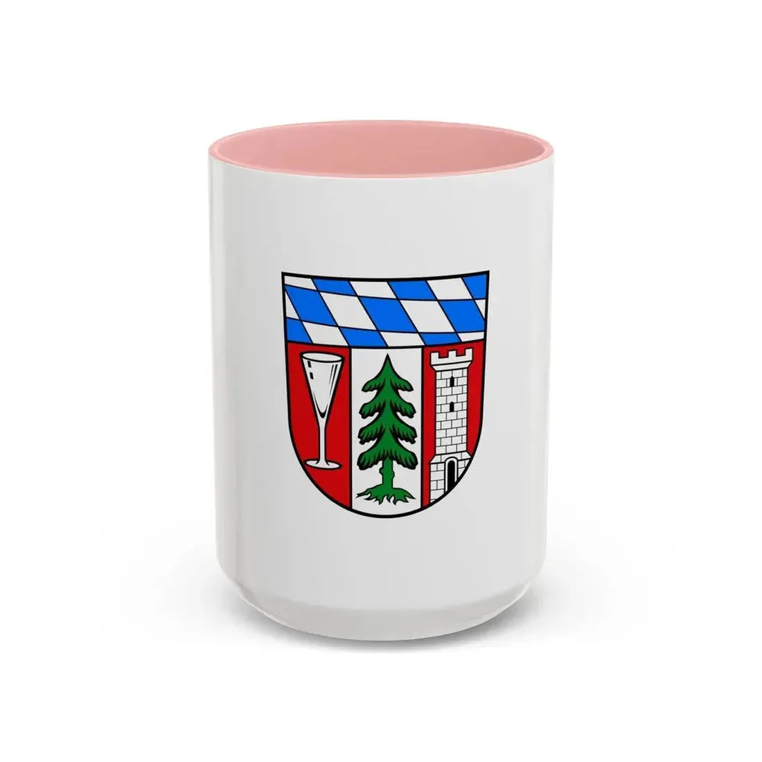Flag of Regen Germany - Accent Coffee Mug 15oz Pink - Go Mug Yourself