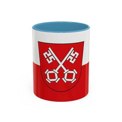 Flag of Regensburg 2 Germany - Accent Coffee Mug 11oz Light Blue - Go Mug Yourself