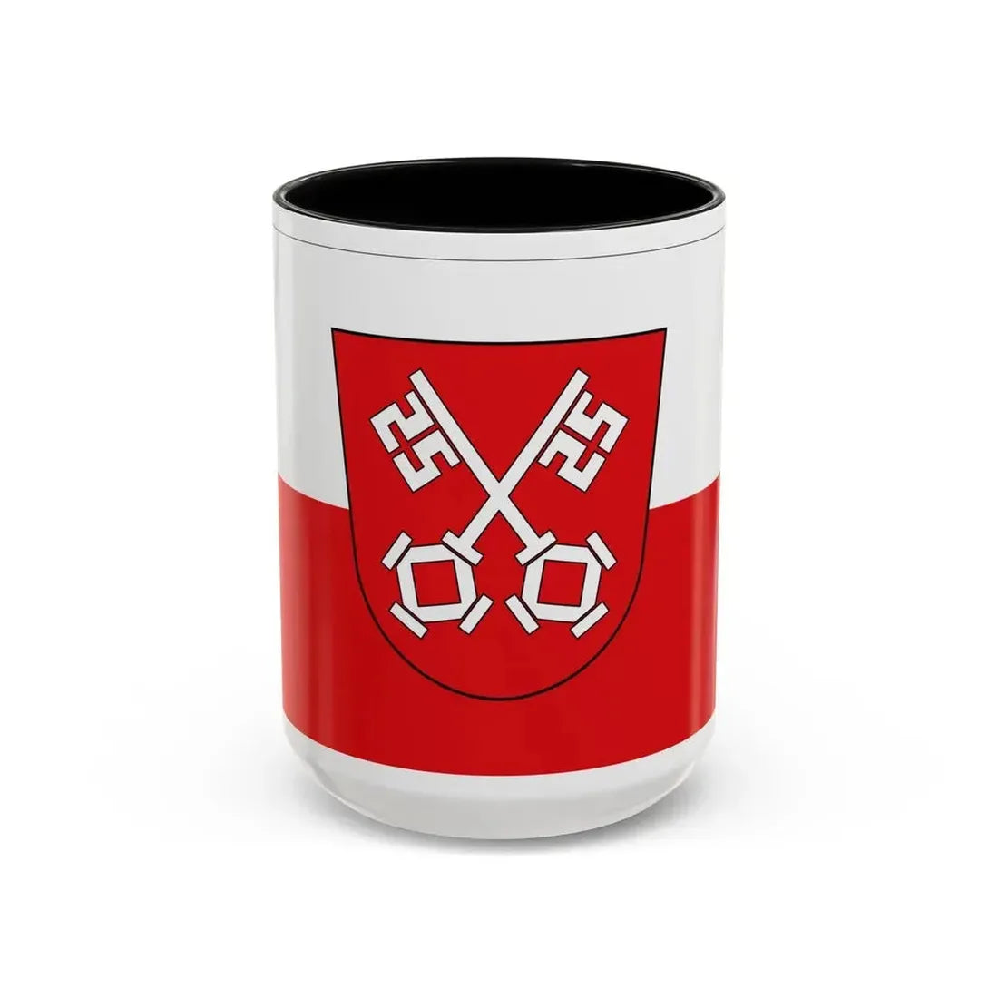 Flag of Regensburg 2 Germany - Accent Coffee Mug 15oz Black - Go Mug Yourself