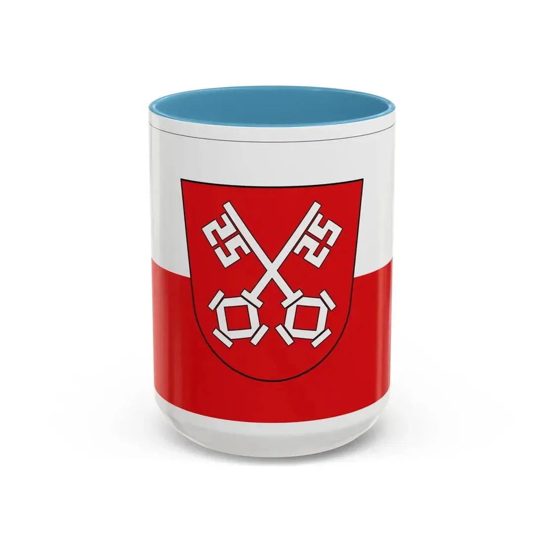 Flag of Regensburg 2 Germany - Accent Coffee Mug 15oz Light Blue - Go Mug Yourself