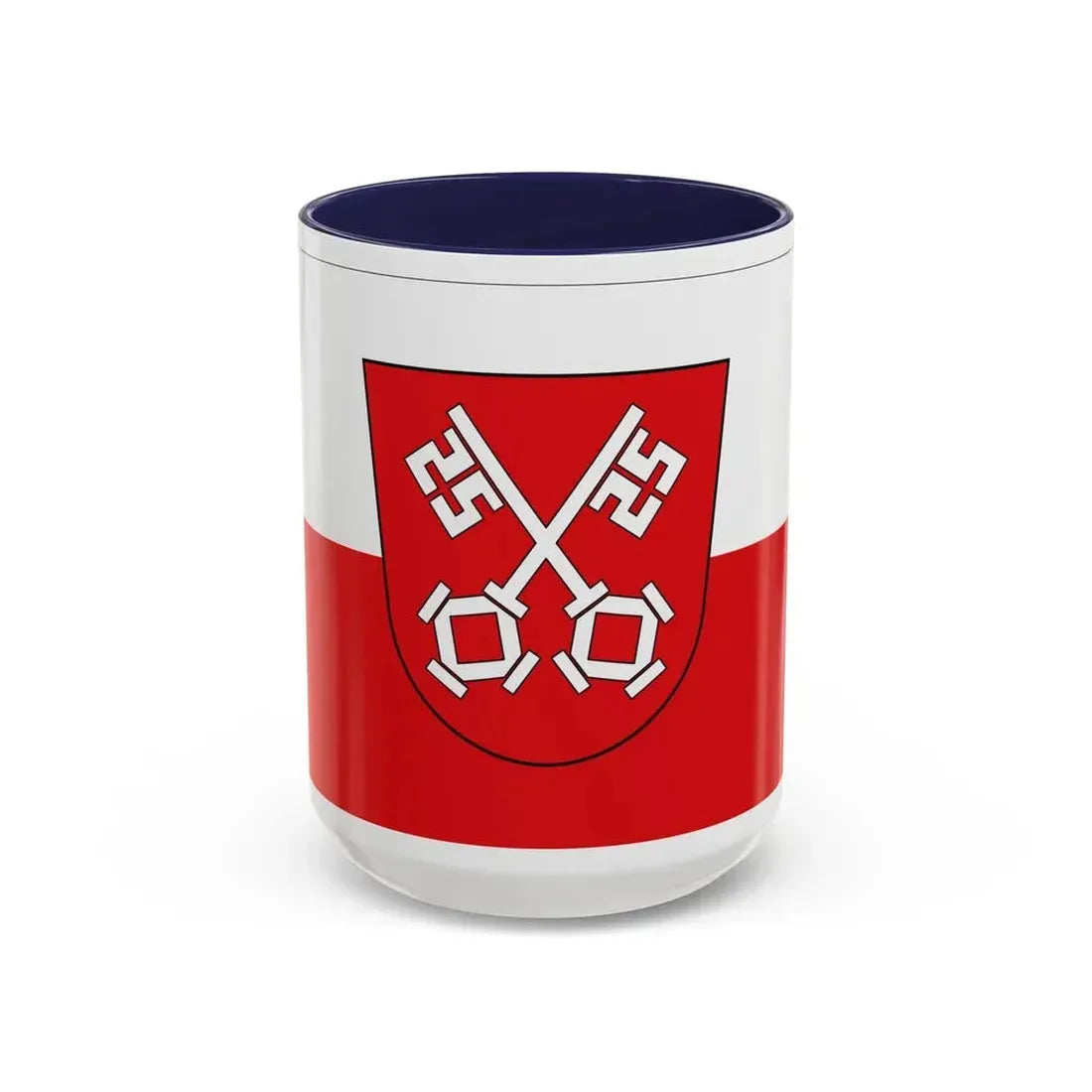 Flag of Regensburg 2 Germany - Accent Coffee Mug 15oz Navy - Go Mug Yourself