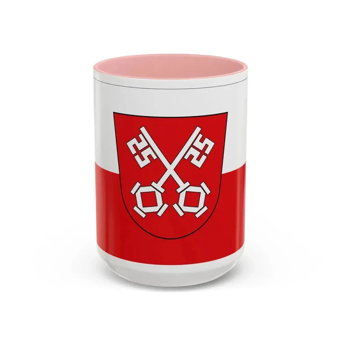 Flag of Regensburg 2 Germany - Accent Coffee Mug 15oz Pink - Go Mug Yourself