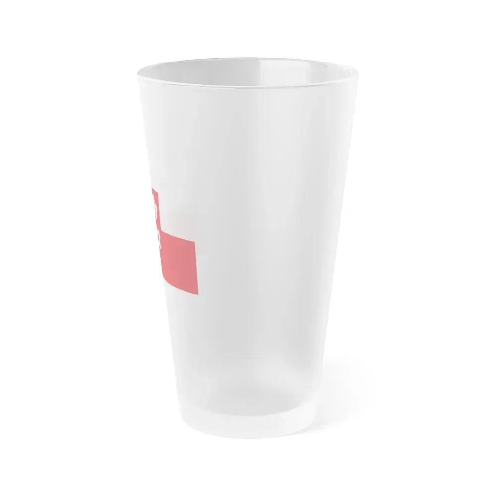 Flag of Regensburg 2 Germany - Frosted Pint Glass 16oz - Go Mug Yourself