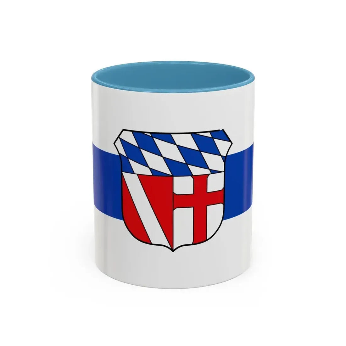 Flag of Regensburg Germany - Accent Coffee Mug 11oz Light Blue - Go Mug Yourself