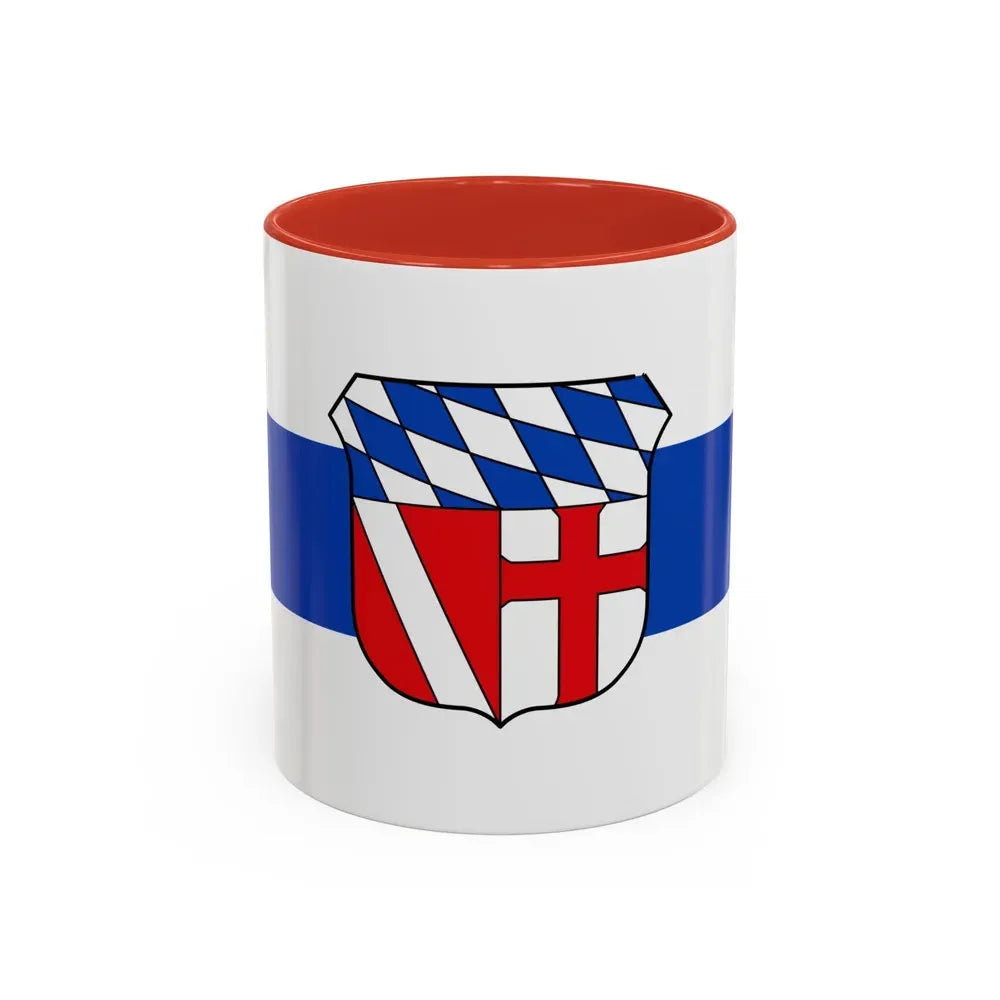 Flag of Regensburg Germany - Accent Coffee Mug 11oz Red - Go Mug Yourself