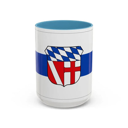 Flag of Regensburg Germany - Accent Coffee Mug 15oz Light Blue - Go Mug Yourself