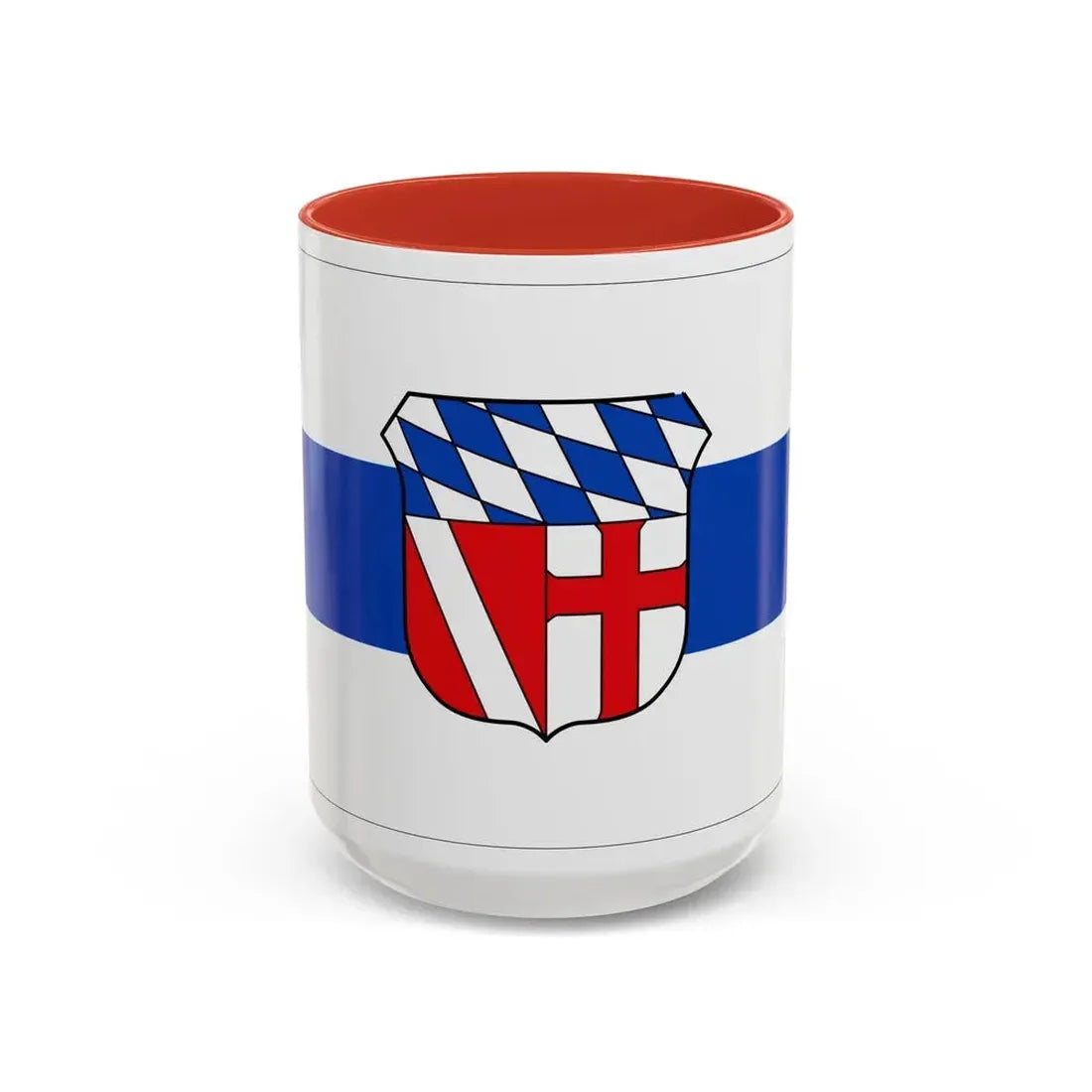 Flag of Regensburg Germany - Accent Coffee Mug 15oz Red - Go Mug Yourself